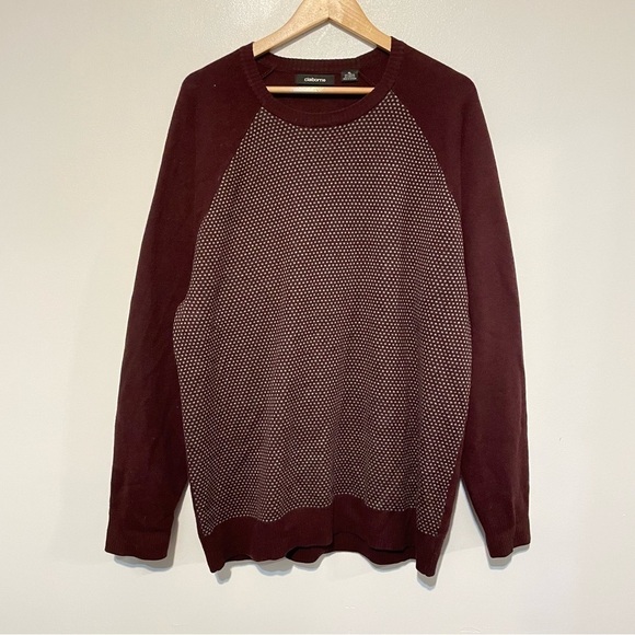 VINTAGE | Oversized Slouchy Maroon Grandpa Core Knit Sweater - Picture 1 of 6